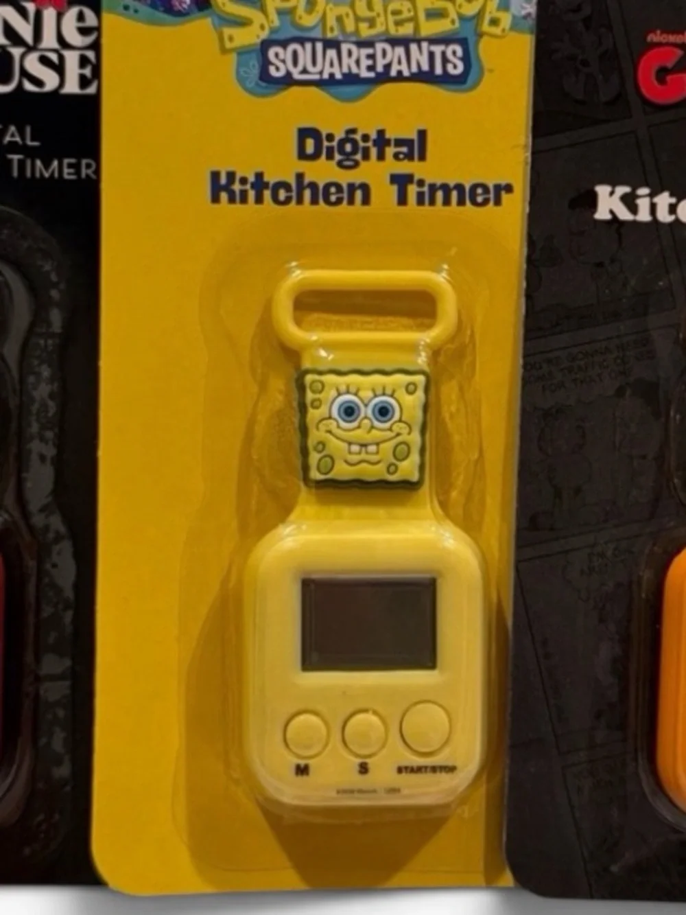 Disney Minnie Mouse, Garfield & SpongeBob Digital Kitchen Timer Bundle Set